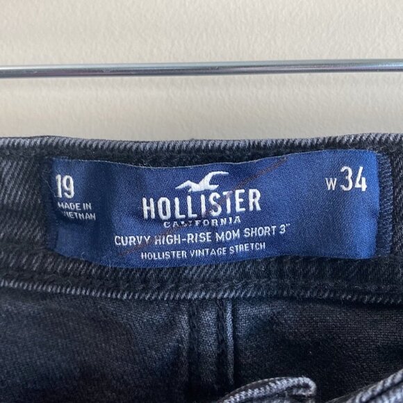 Hollister High Rise Ripped Mom Shorts Size 34 - Picture 3 of 7